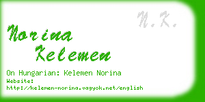 norina kelemen business card
